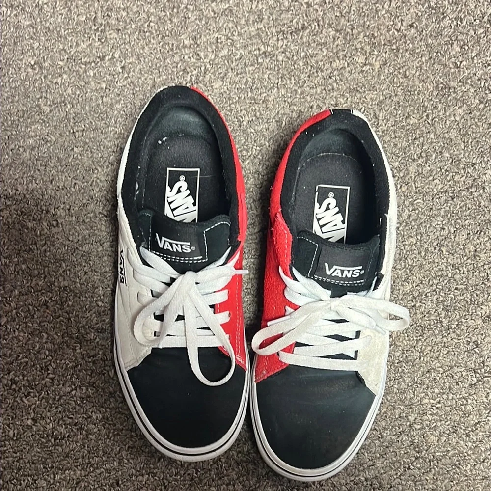 Seldan Vans Black and Red Sneakers unisex